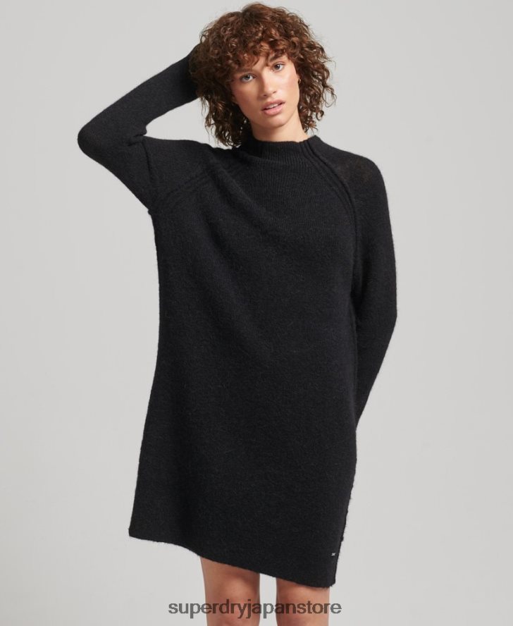 タートルネックドレス 女性 Superdry 衣類 黒 2J62PZ2459