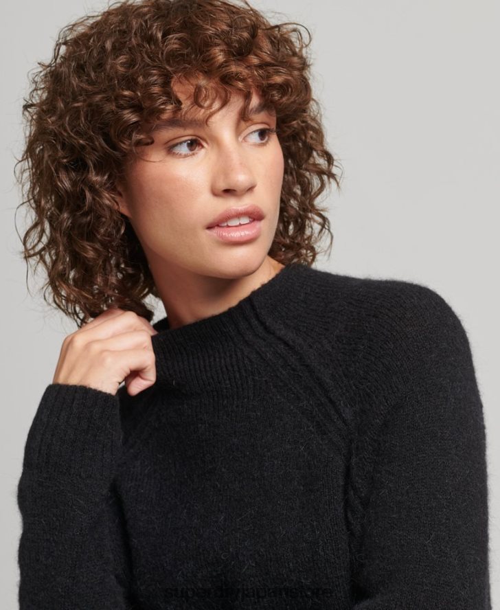 タートルネックドレス 女性 Superdry 衣類 黒 2J62PZ2459