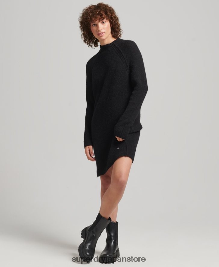 タートルネックドレス 女性 Superdry 衣類 黒 2J62PZ2459