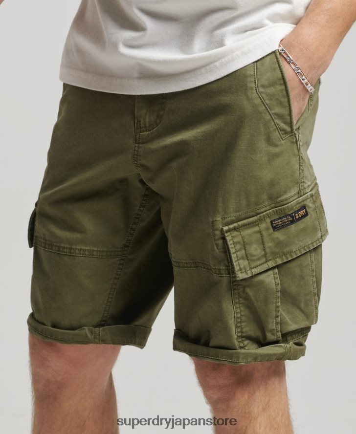 オーガニックコットンコアカーゴショーツ 男性 Superdry 衣類 カーキ 2J62PZ246
