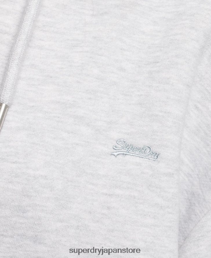 オーガニックコットン ロゴ刺繍スウェットドレス 女性 Superdry 衣類 ライトグレー 2J62PZ2461