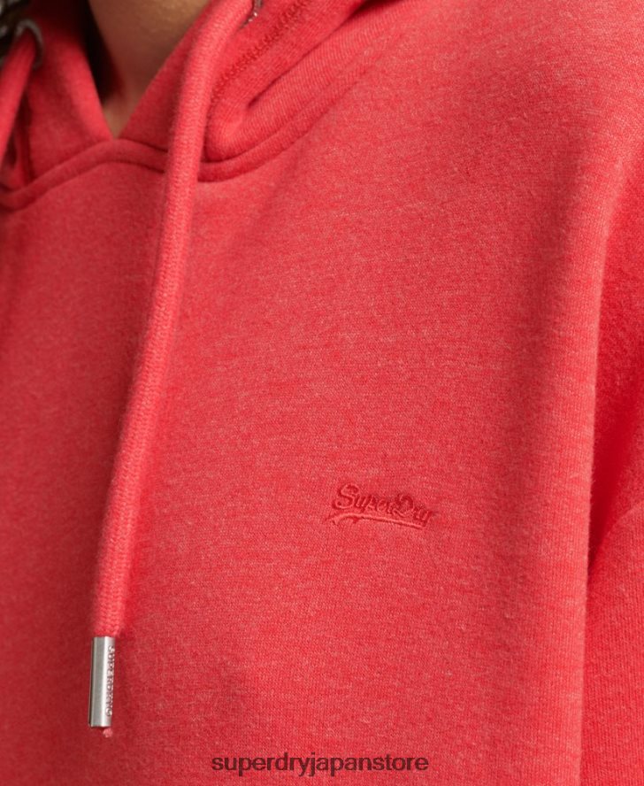 オーガニックコットン ロゴ刺繍スウェットドレス 女性 Superdry 衣類 赤 2J62PZ2462