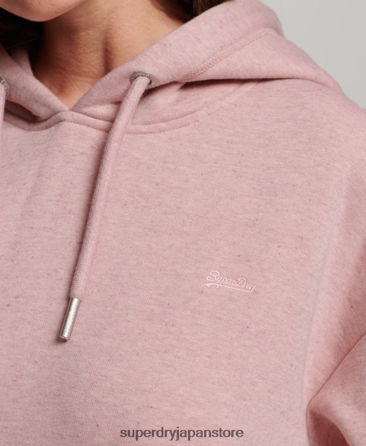 オーガニックコットン ロゴ刺繍スウェットドレス 女性 Superdry 衣類 ピンク 2J62PZ2463