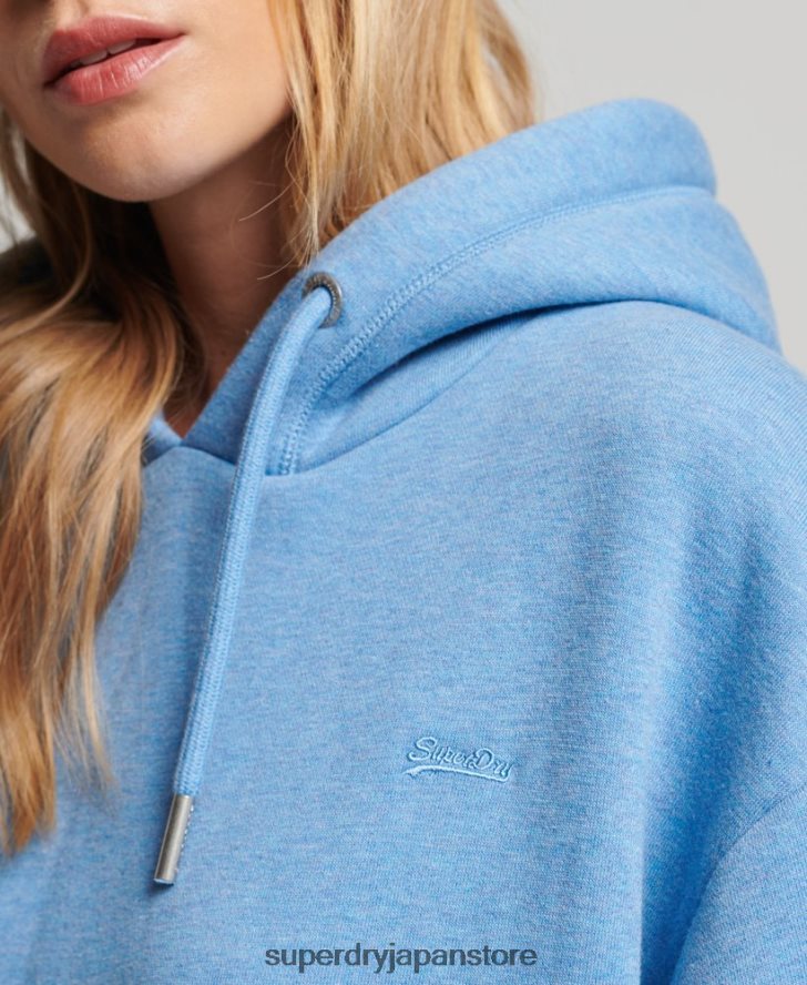 オーガニックコットン ロゴ刺繍スウェットドレス 女性 Superdry 衣類 青 2J62PZ2464