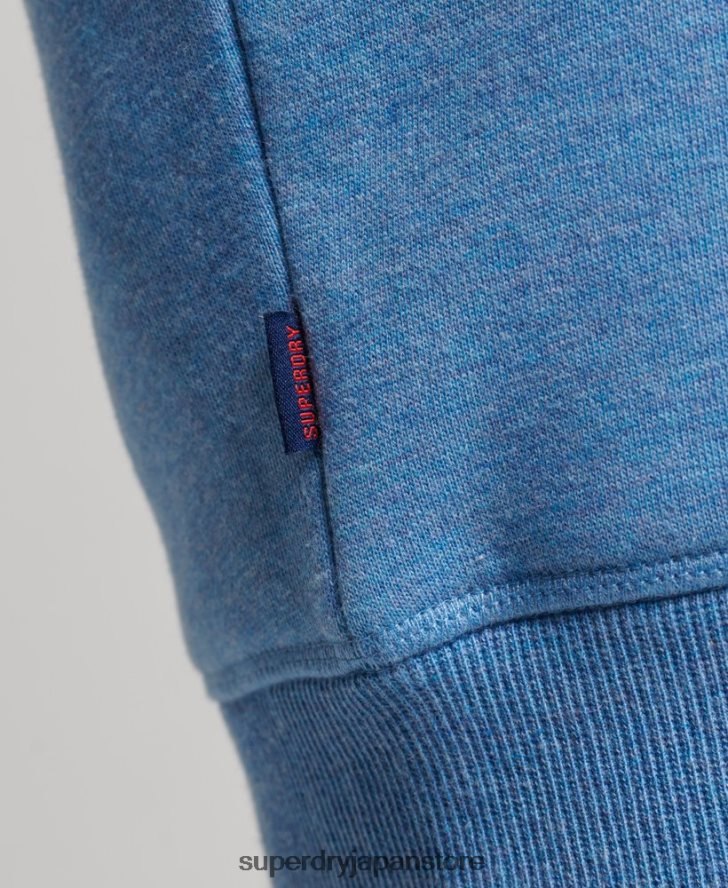 オーガニックコットン ロゴ刺繍スウェットドレス 女性 Superdry 衣類 青 2J62PZ2464