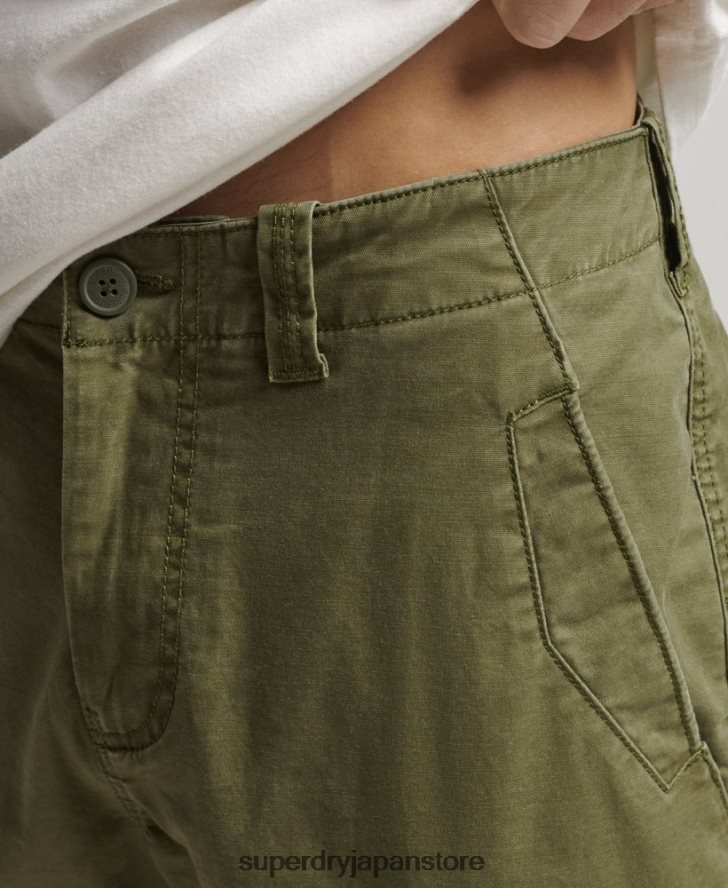 オーガニックコットンコアカーゴショーツ 男性 Superdry 衣類 カーキ 2J62PZ246
