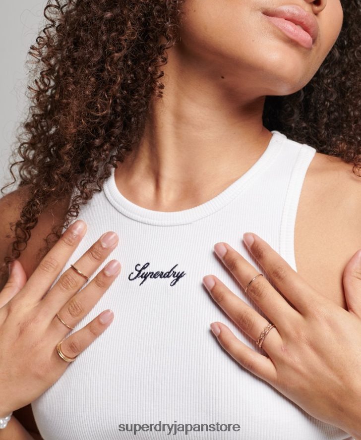 コードロゴエッセンシャルタンクドレス 女性 Superdry 衣類 白 2J62PZ2472