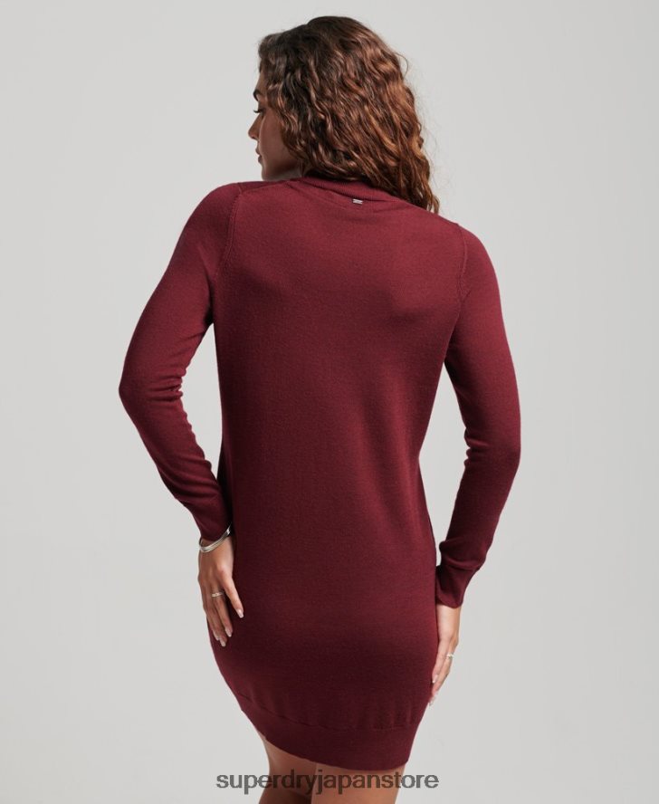 メリノニットドレス 女性 Superdry 衣類 赤 2J62PZ2483