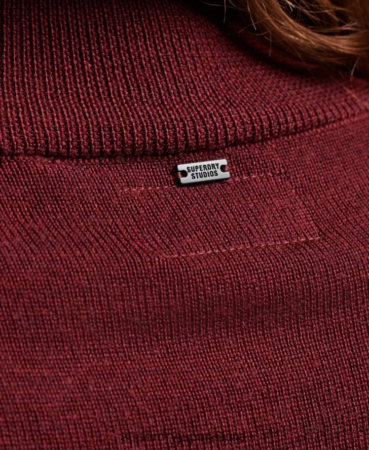 メリノニットドレス 女性 Superdry 衣類 赤 2J62PZ2483
