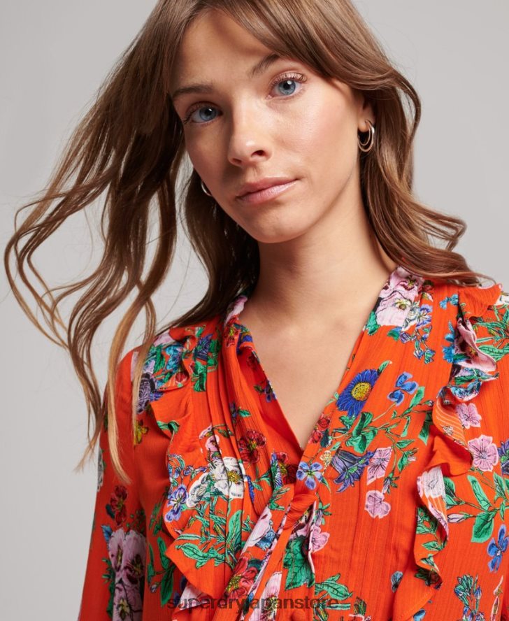 スタジオオフミニドレス 女性 Superdry 衣類 赤 2J62PZ2484