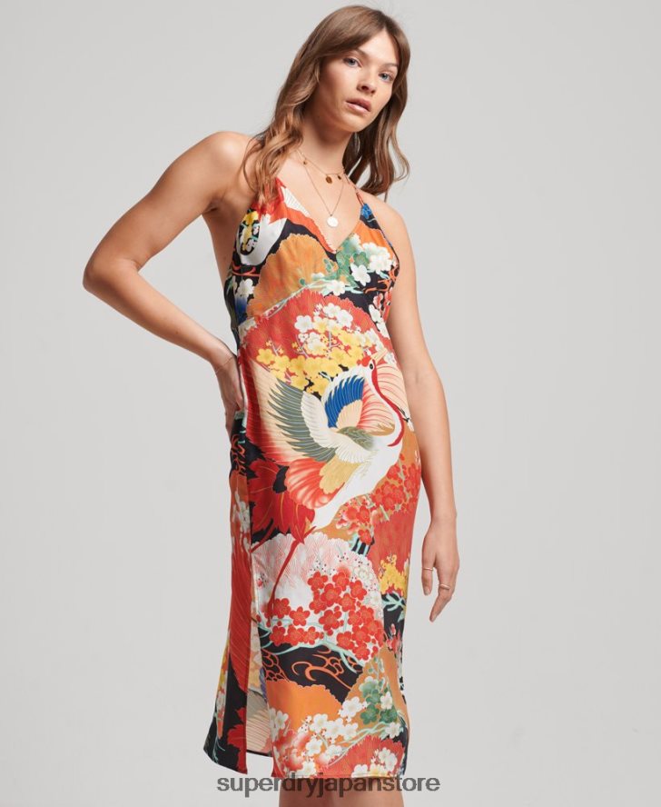 プリントミディスリップドレス 女性 Superdry 衣類 マルチ 2J62PZ2486