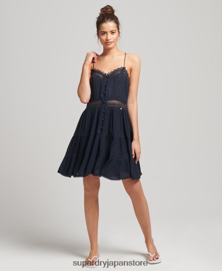 アラナキャミドレス 女性 Superdry 衣類 海軍 2J62PZ2489