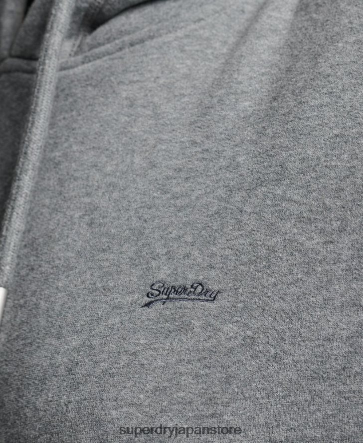 ヴィンテージロゴ刺繍パーカードレス 女性 Superdry 衣類 グレー 2J62PZ2494