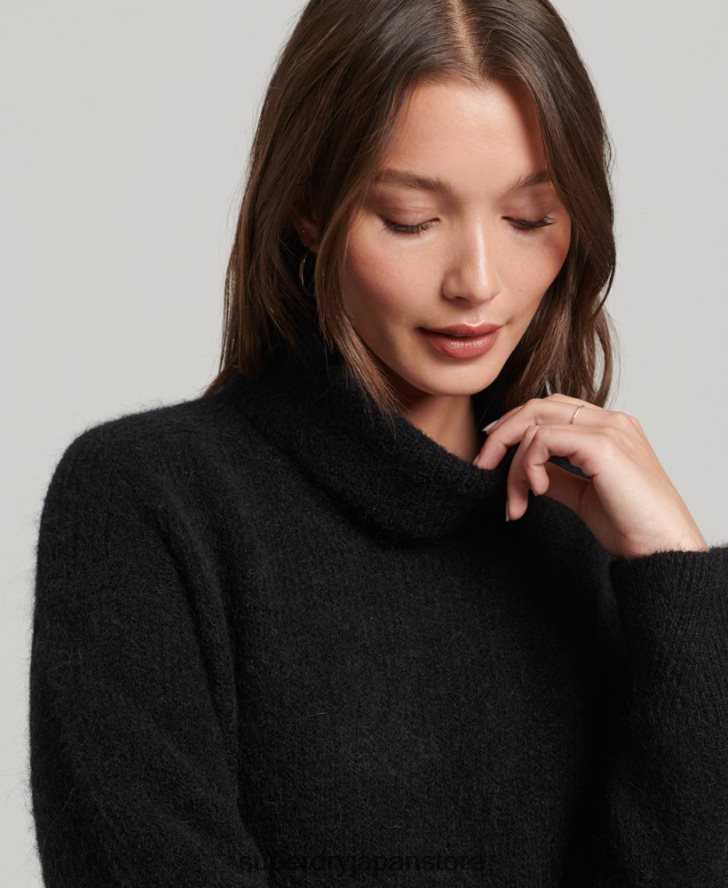 ニットロールネックジャンパードレス 女性 Superdry 衣類 黒 2J62PZ2495