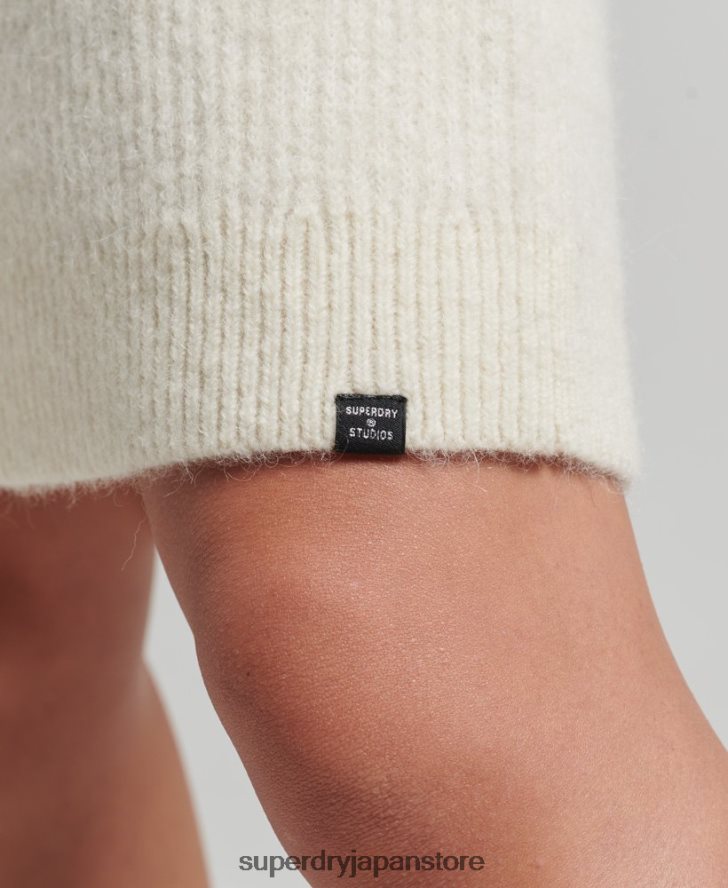 ニットロールネックジャンパードレス 女性 Superdry 衣類 クリーム 2J62PZ2496