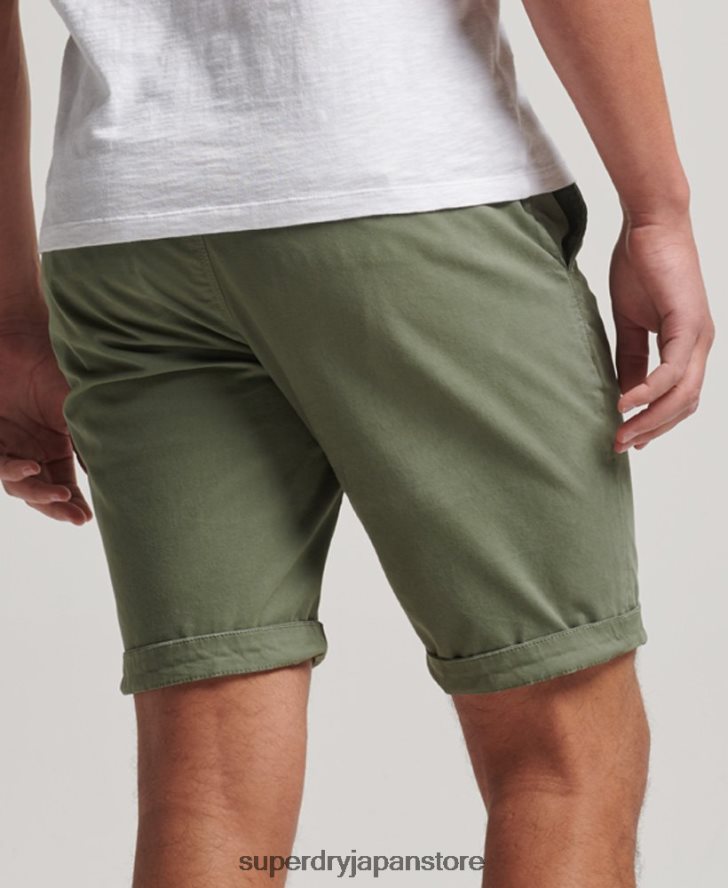 コアチノショーツ 男性 Superdry 衣類 緑 2J62PZ249