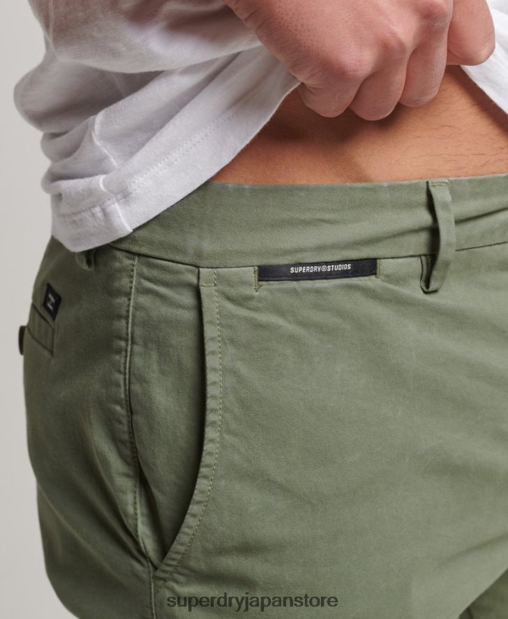コアチノショーツ 男性 Superdry 衣類 緑 2J62PZ249
