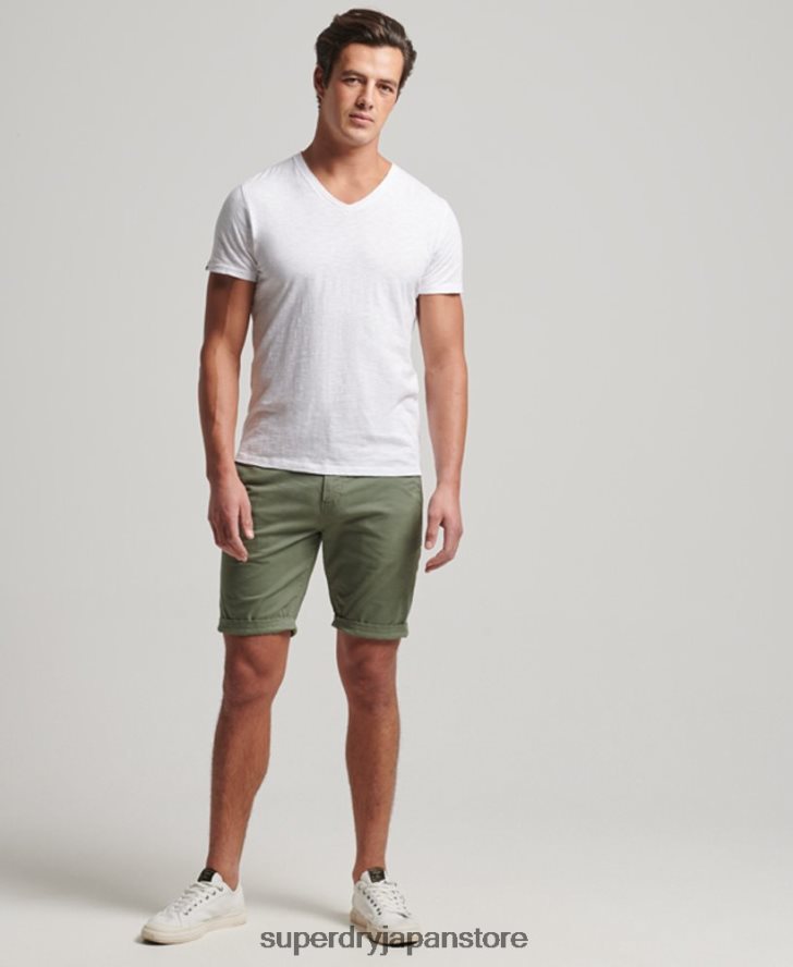コアチノショーツ 男性 Superdry 衣類 緑 2J62PZ249