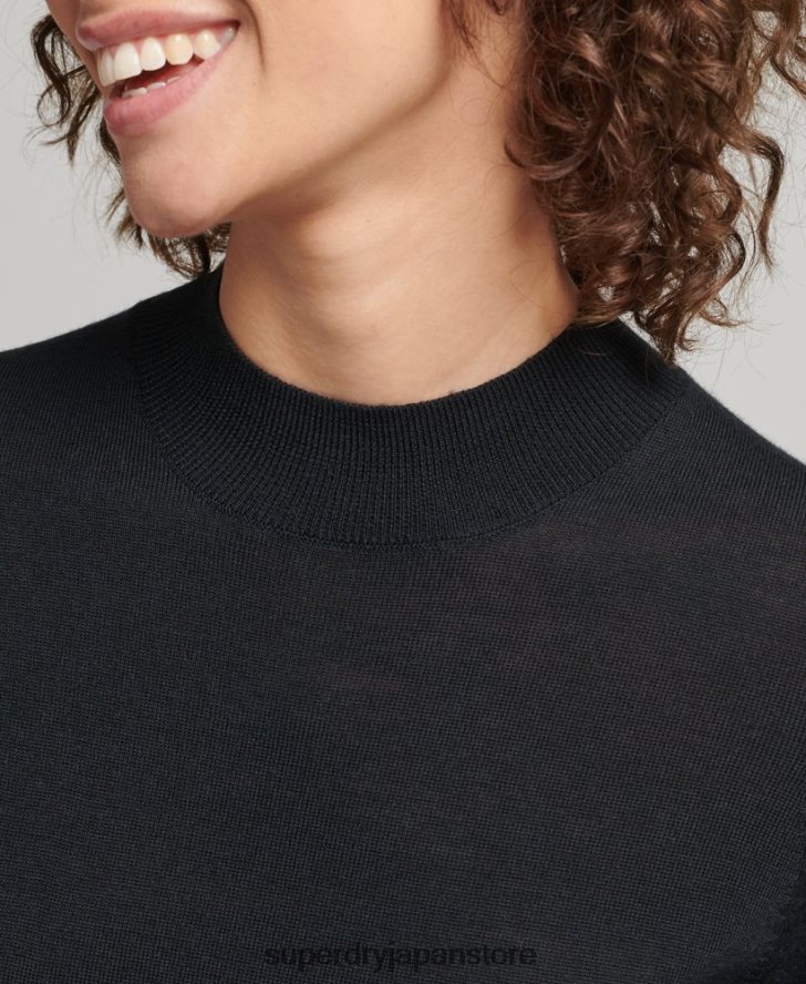 メリノニットドレス 女性 Superdry 衣類 黒 2J62PZ2508