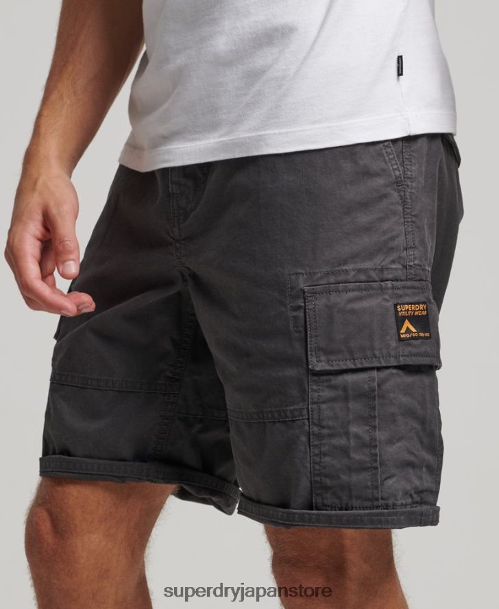 オーガニックコットン ヘビーカーゴショーツ 男性 Superdry 衣類 濃い灰色 2J62PZ250