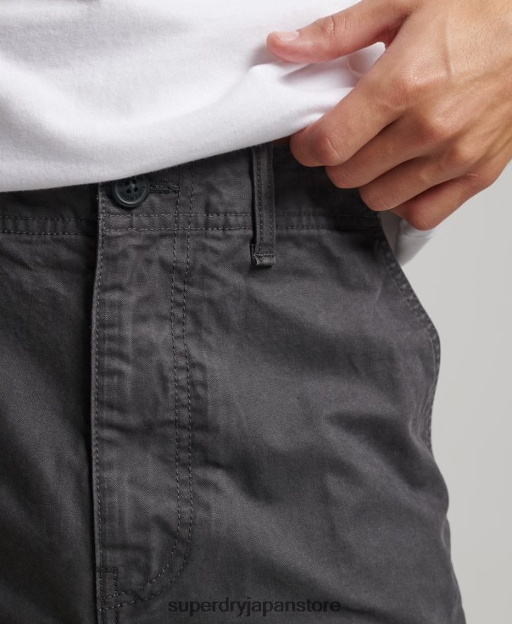 オーガニックコットン ヘビーカーゴショーツ 男性 Superdry 衣類 濃い灰色 2J62PZ250