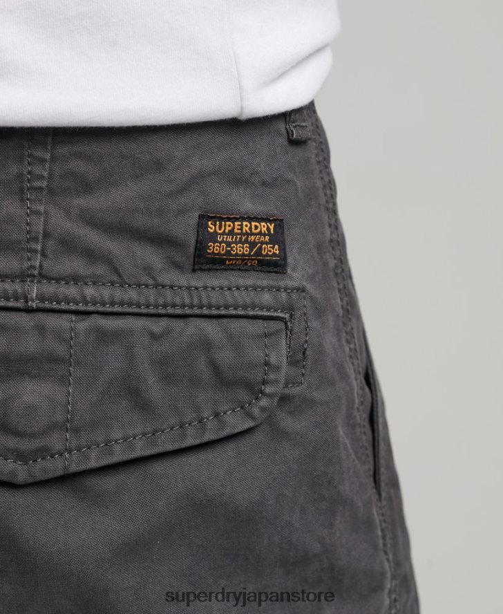 オーガニックコットン ヘビーカーゴショーツ 男性 Superdry 衣類 濃い灰色 2J62PZ250