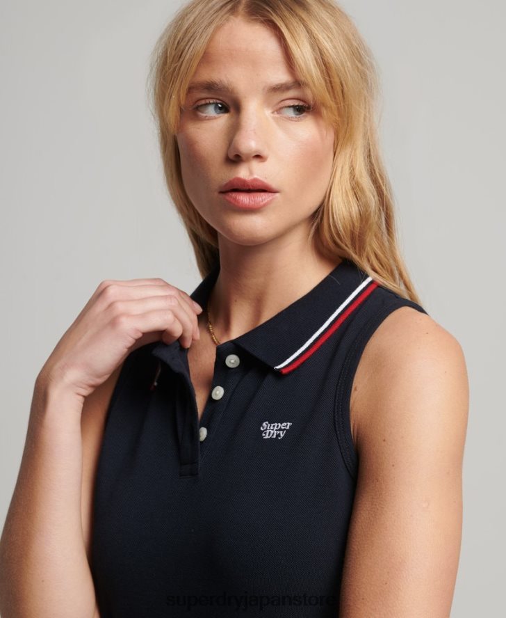 ベストポロドレス 女性 Superdry 衣類 海軍 2J62PZ2512