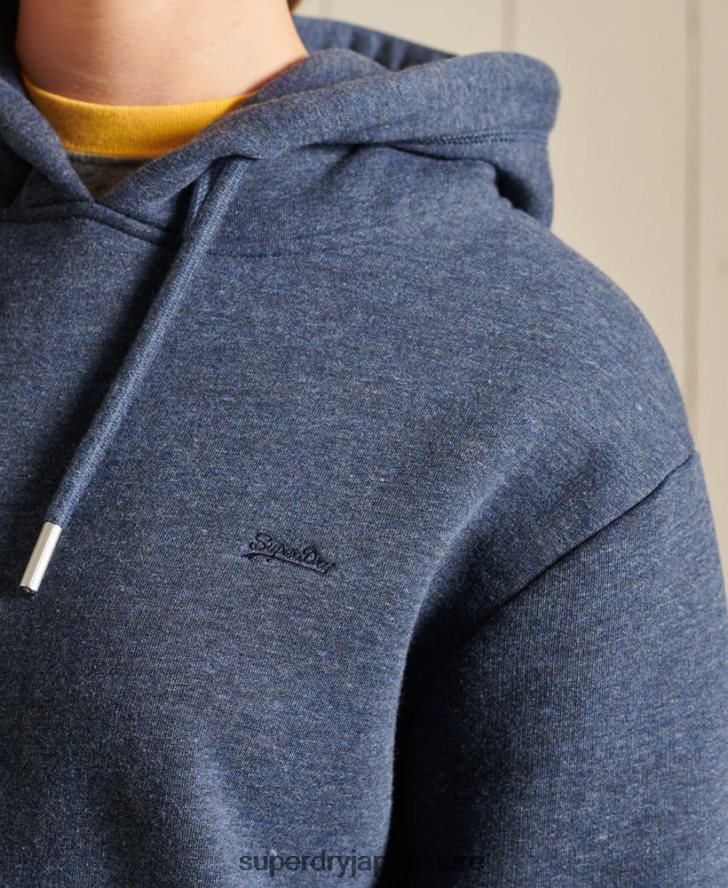 ヴィンテージロゴ刺繍パーカードレス 女性 Superdry 衣類 海軍 2J62PZ2516