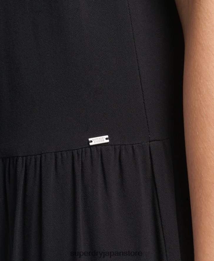 スタジオウーブンマキシドレス 女性 Superdry 衣類 黒 2J62PZ2525