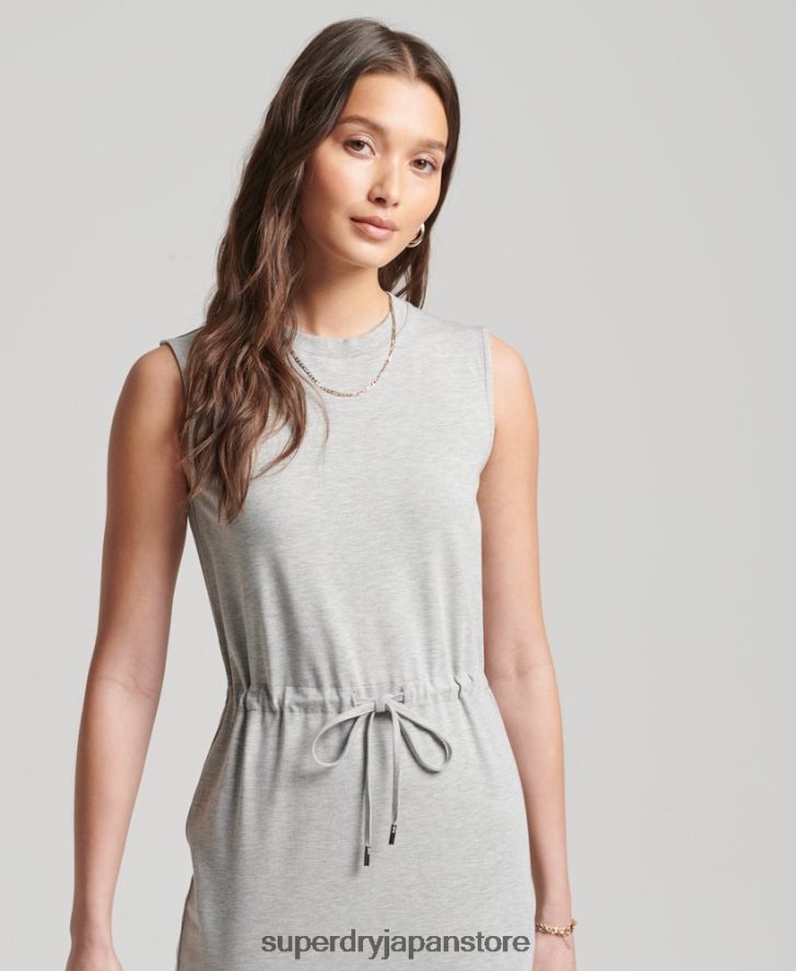 スタジオジャージーマキシドレス 女性 Superdry 衣類 ライトグレー 2J62PZ2526