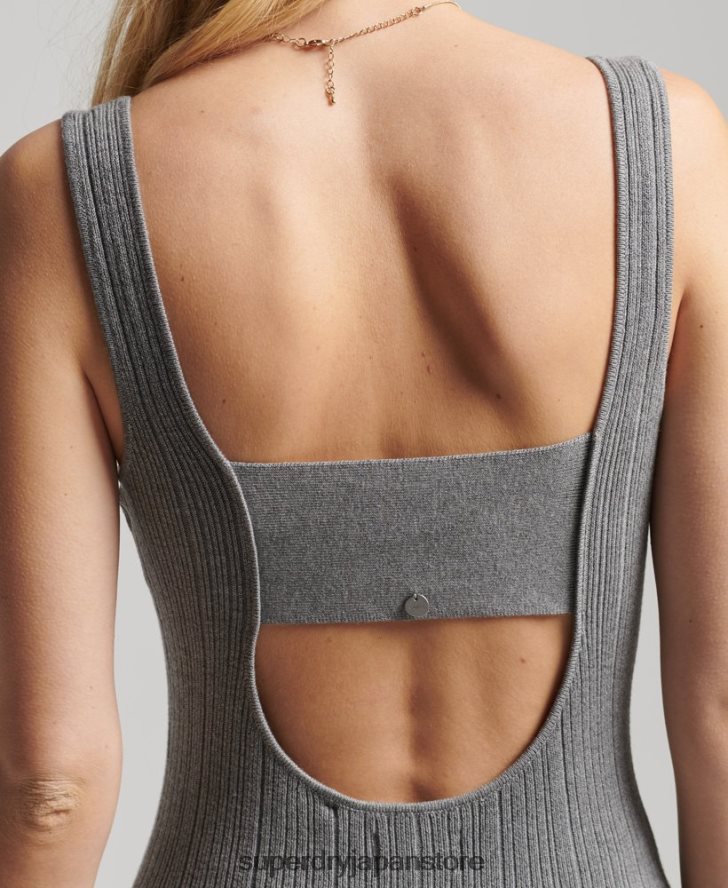 テクスチャードニットドレス 女性 Superdry 衣類 グレー 2J62PZ2527