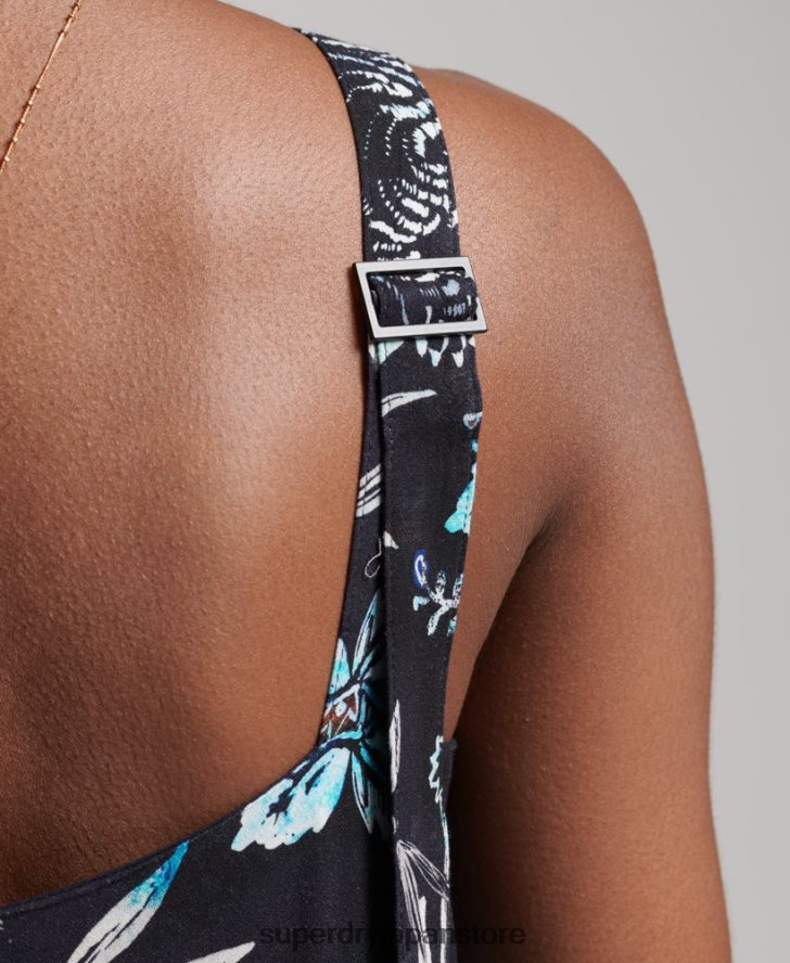 スタジオウーブンマキシドレス 女性 Superdry 衣類 海軍 2J62PZ2528