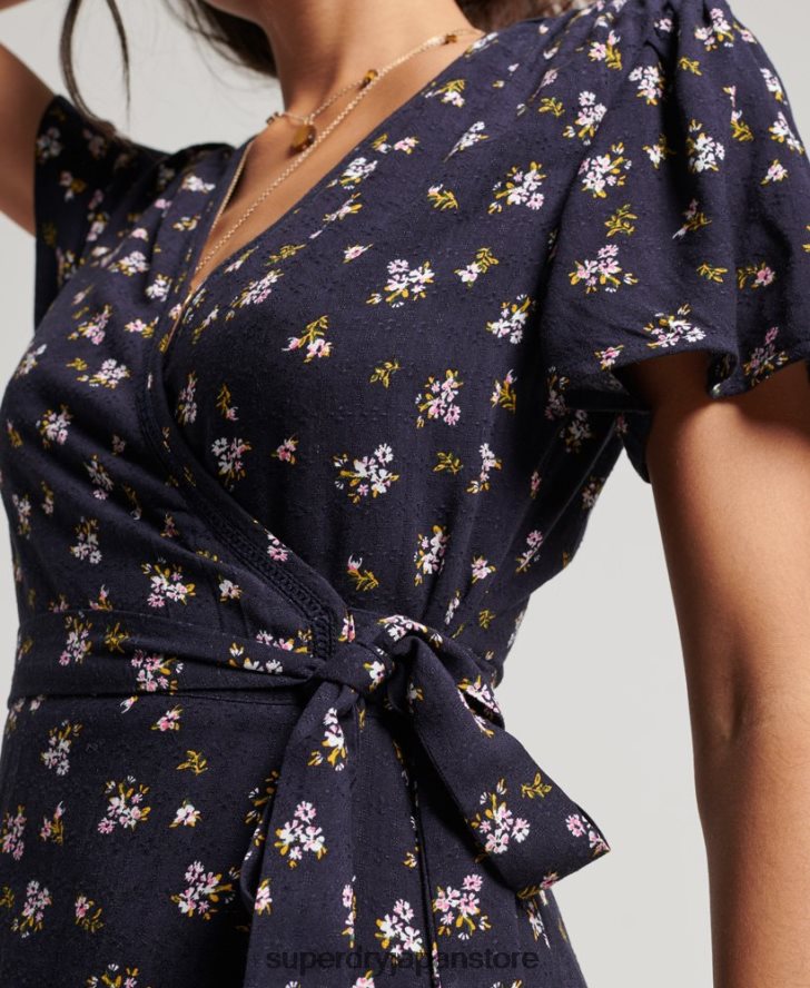 ヴィンテージミニラップドレス 女性 Superdry 衣類 海軍 2J62PZ2529