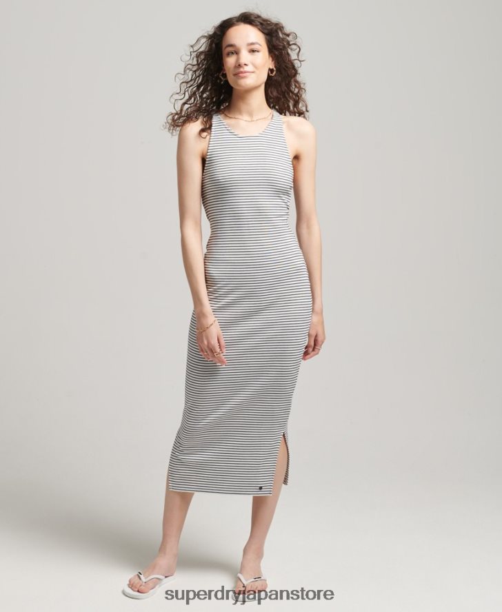 ストラップバックミディドレス 女性 Superdry 衣類 白 2J62PZ2530