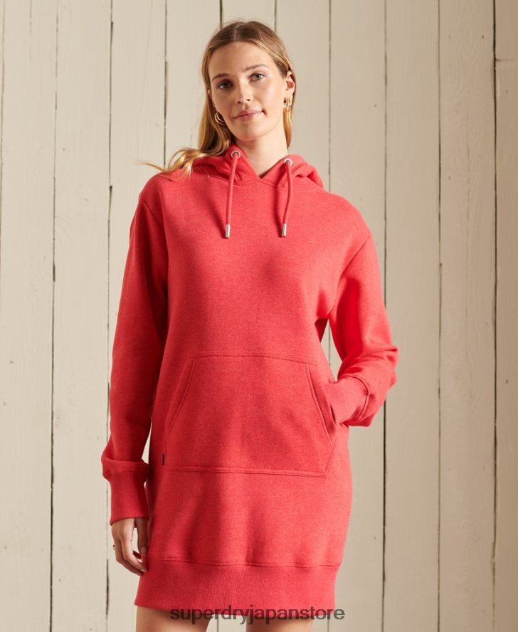 ヴィンテージロゴ刺繍パーカードレス 女性 Superdry 衣類 赤 2J62PZ2540