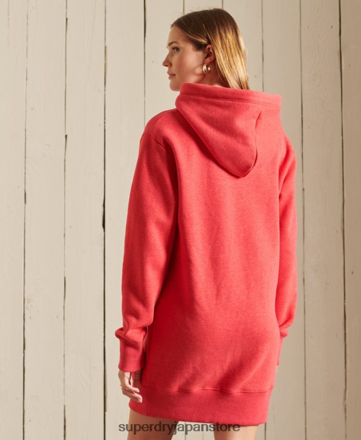 ヴィンテージロゴ刺繍パーカードレス 女性 Superdry 衣類 赤 2J62PZ2540