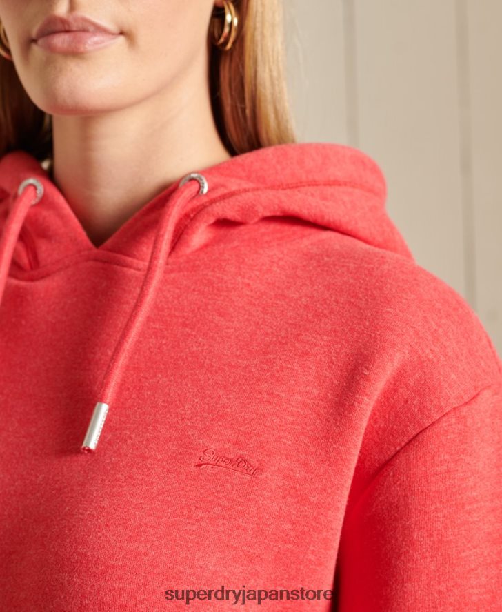 ヴィンテージロゴ刺繍パーカードレス 女性 Superdry 衣類 赤 2J62PZ2540