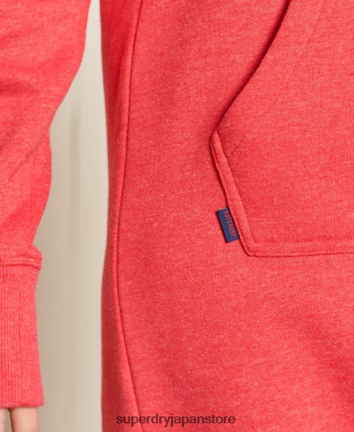 ヴィンテージロゴ刺繍パーカードレス 女性 Superdry 衣類 赤 2J62PZ2540