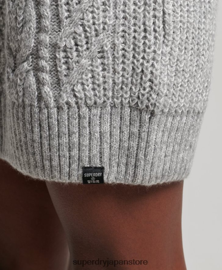 フローレンスケーブルニットドレス 女性 Superdry 衣類 グレー 2J62PZ2548