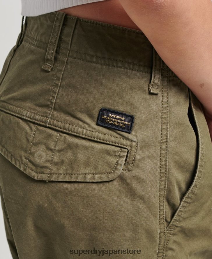 オーガニックコットン バギーカーゴパンツ 女性 Superdry 衣類 カーキ 2J62PZ2562