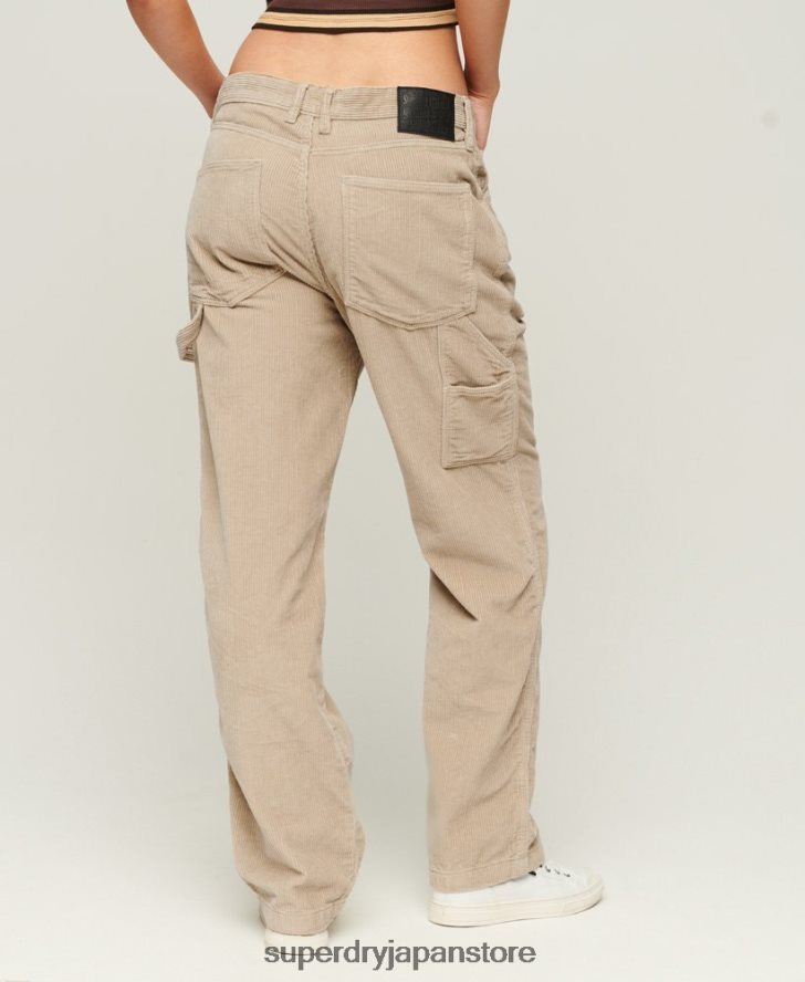 コードカーペンターパンツ 女性 Superdry 衣類 茶色 2J62PZ2565