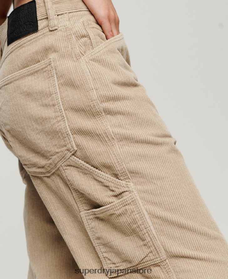 コードカーペンターパンツ 女性 Superdry 衣類 茶色 2J62PZ2565
