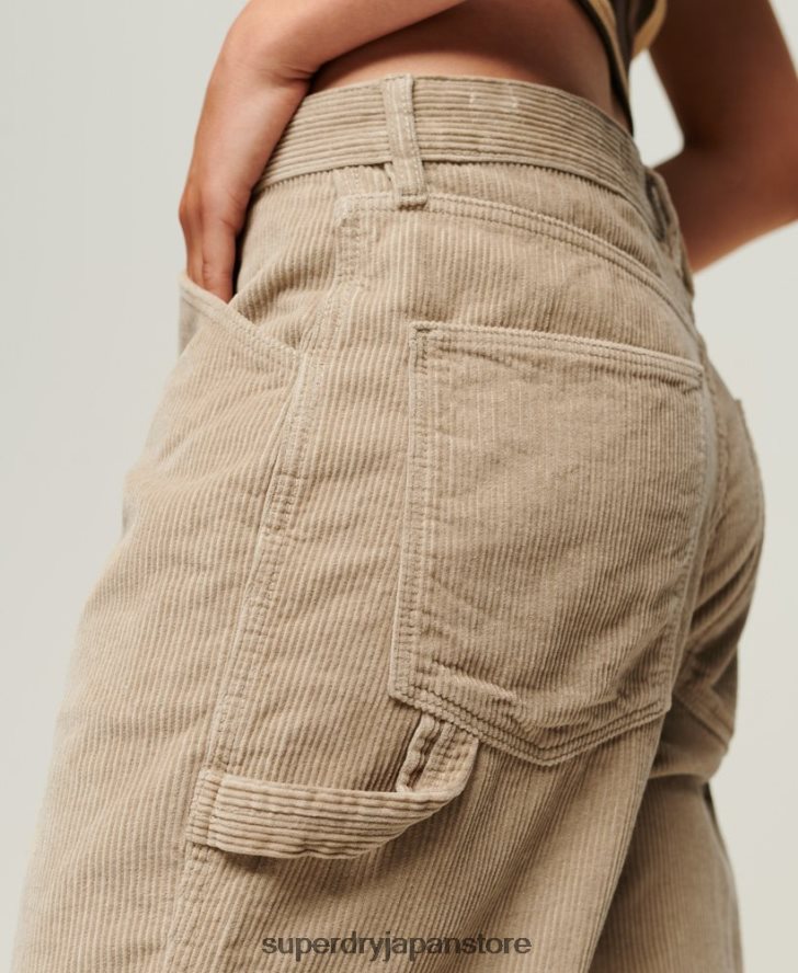 コードカーペンターパンツ 女性 Superdry 衣類 茶色 2J62PZ2565