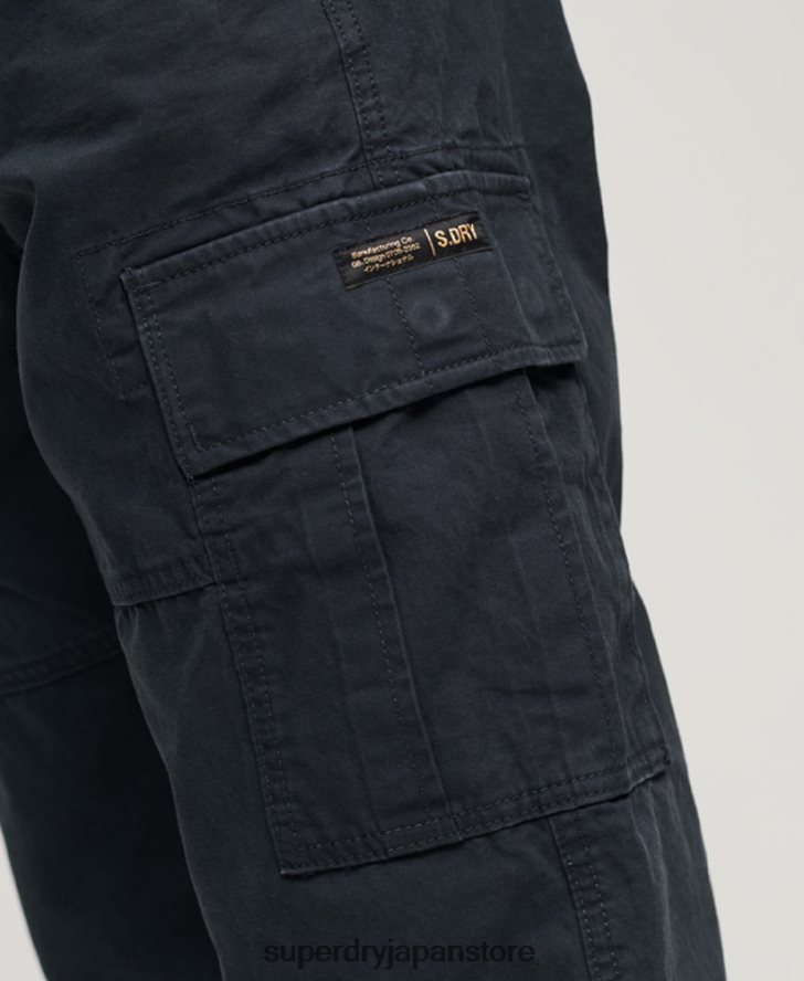 オーガニックコットン バギーカーゴパンツ 女性 Superdry 衣類 海軍 2J62PZ2566