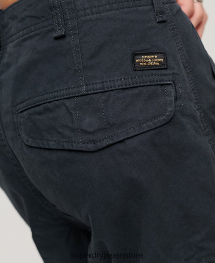 オーガニックコットン バギーカーゴパンツ 女性 Superdry 衣類 海軍 2J62PZ2566