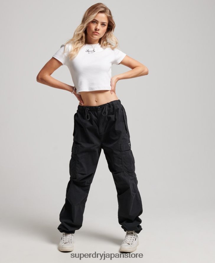 パラシュートグリップパンツ 女性 Superdry 衣類 黒 2J62PZ2567