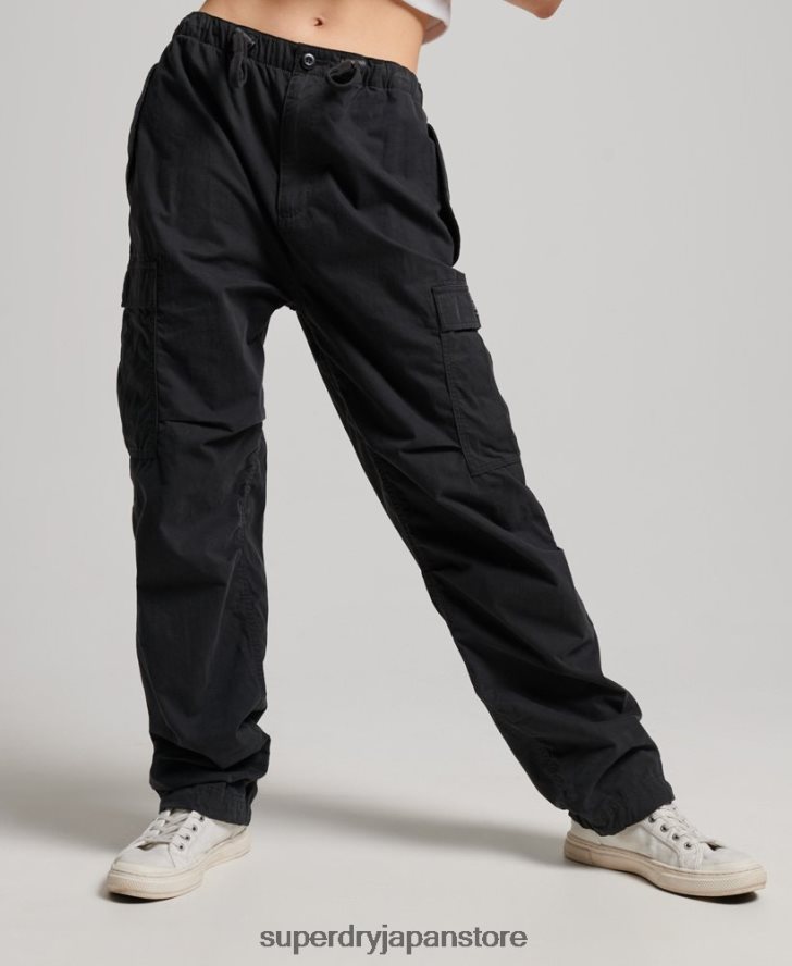 パラシュートグリップパンツ 女性 Superdry 衣類 黒 2J62PZ2567