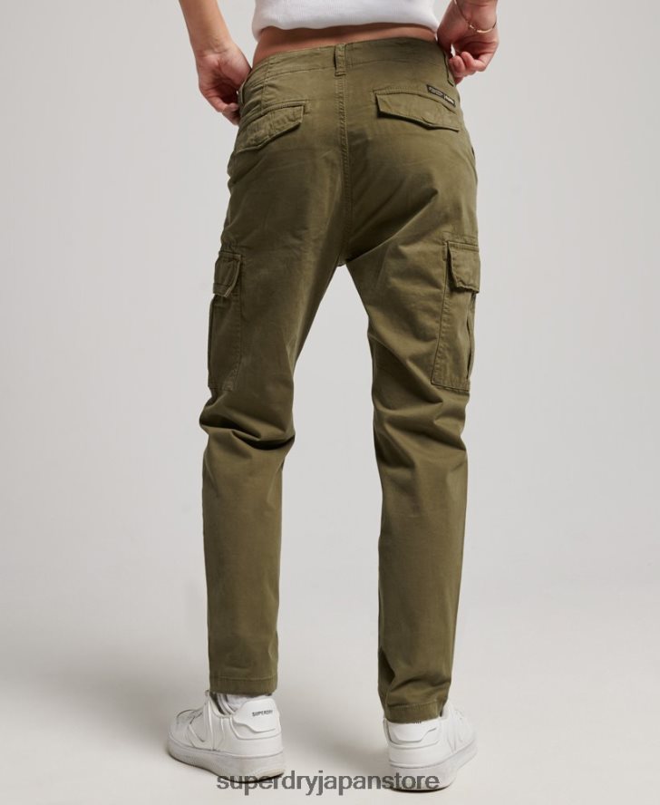 オーガニックコットンスリムカーゴパンツ 女性 Superdry 衣類 緑 2J62PZ2569