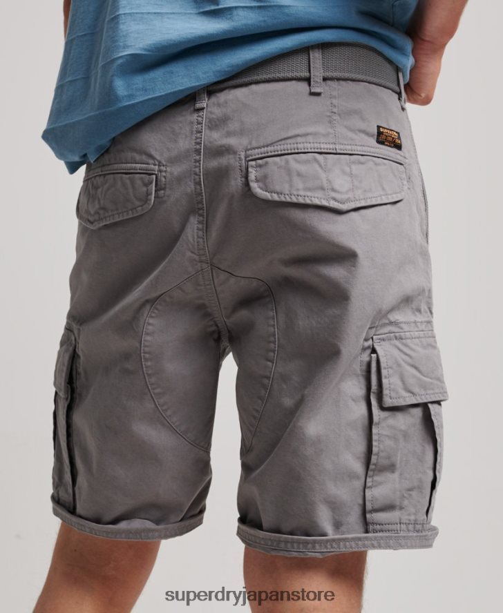 オーガニックコットン ヘビーカーゴショーツ 男性 Superdry 衣類 グレー 2J62PZ256