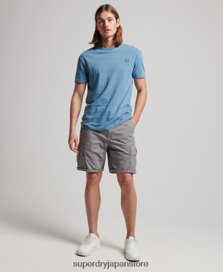 オーガニックコットン ヘビーカーゴショーツ 男性 Superdry 衣類 グレー 2J62PZ256